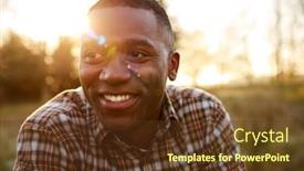  Presentation with head - PPT layouts consisting of head-and-shoulders-portrait background and a  colored foreground