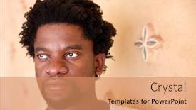  Presentation with visionary - PPT layouts with head-and-shoulders-portrait background and a coral colored foreground