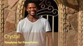  Presentation with arabic - PPT layouts enhanced with head-and-shoulders-portrait background and a  colored foreground