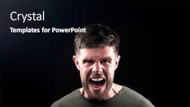  Presentation with angry - Theme having head-and-shoulders-studio-shot background and a black colored foreground