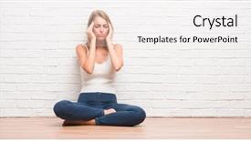  Presentation with floor - Colorful PPT theme enhanced with head because stress suffering migraine backdrop and a white colored foreground