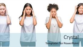  Presentation with chinese american - Audience pleasing theme consisting of head because stress suffering migraine backdrop and a light blue colored foreground