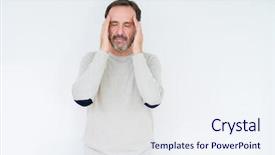  Presentation with elegant - Presentation featuring head because stress suffering migraine background and a sky blue colored foreground