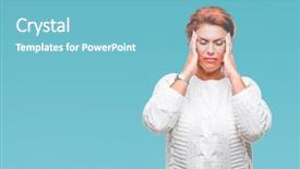  Presentation with heat stress - Cool new slide set with head because stress suffering migraine backdrop and a  colored foreground