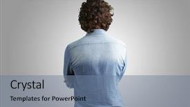  Presentation with welcome back design - Presentation theme having head boy - back side view background and a seafoam green colored foreground