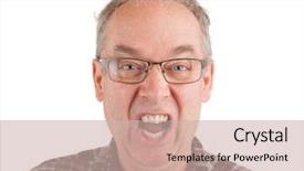  Presentation with ancient egyptian man - Colorful presentation theme enhanced with head dement - man is shouting about something backdrop and a soft green colored foreground