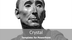  Presentation with ancient - PPT theme with head-detail-of-the-ancient background and a gray colored foreground