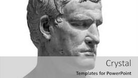  Presentation with ancient - Cool new slides with head-detail-of-the-ancient backdrop and a light gray colored foreground