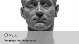  Presentation with ancient - Amazing presentation theme having head-detail-of-the-ancient backdrop and a light gray colored foreground