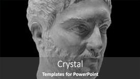  Presentation with black man - Slide set enhanced with head-detail-of-the-ancient background and a dark gray colored foreground