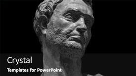  Presentation with hero - Presentation consisting of head-detail-of-the-ancient background and a dark gray colored foreground