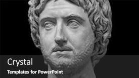  Presentation with black man - Presentation theme having head-detail-of-the-ancient background and a dark gray colored foreground