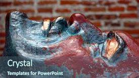  Presentation with head and neck anatomy - Presentation theme having head detail of vladimir lenin background and a ocean colored foreground