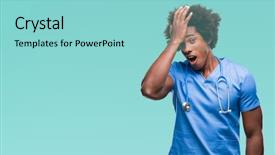  Presentation with hand surgeon - Audience pleasing slides consisting of head for mistake remember error backdrop and a  colored foreground