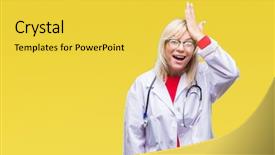  Presentation with medical error - PPT theme enhanced with head for mistake remember error background and a yellow colored foreground