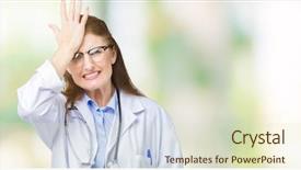  Presentation with medical error - Beautiful presentation theme featuring head for mistake remember error backdrop and a soft green colored foreground