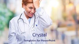  Presentation with medical error - Theme consisting of head for mistake remember error background and a sky blue colored foreground