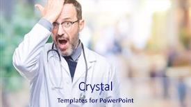  Presentation with medical error - Slide deck featuring head for mistake remember error background and a sky blue colored foreground