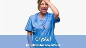  Presentation with teamwork nurse doctor - Colorful theme enhanced with head for mistake remember error backdrop and a teal colored foreground