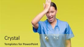  Presentation with medical error - PPT theme with head for mistake remember error background and a yellow colored foreground