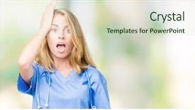  Presentation with medical error - PPT theme consisting of head for mistake remember error background and a soft green colored foreground
