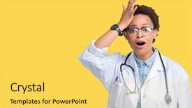  Presentation with medical error - Theme having head for mistake remember error background and a yellow colored foreground