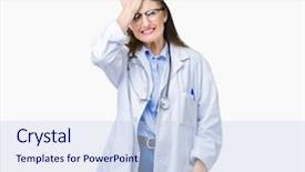  Presentation with medical error - Theme enhanced with head for mistake remember error background and a sky blue colored foreground