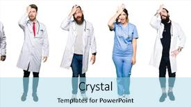  Presentation with people collage - Amazing slide set having head for mistake remember error backdrop and a light blue colored foreground