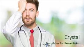  Presentation with medical error - PPT theme featuring head for mistake remember error background and a soft green colored foreground