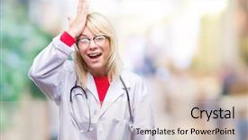  Presentation with medical error - PPT theme enhanced with head for mistake remember error background and a lemonade colored foreground