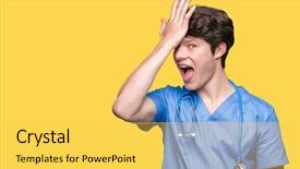  Presentation with medical error - Slides with head for mistake remember error background and a yellow colored foreground