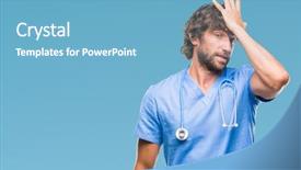  Presentation with hand surgeon - Colorful PPT layouts enhanced with head for mistake remember error backdrop and a teal colored foreground