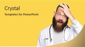  Presentation with medical error - Audience pleasing slide set consisting of head for mistake remember error backdrop and a yellow colored foreground