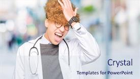  Presentation with medical error - Audience pleasing slide set consisting of head for mistake remember error backdrop and a sky blue colored foreground