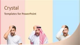  Presentation with collage - Audience pleasing theme consisting of head for mistake remember error backdrop and a cream colored foreground