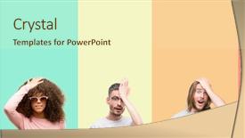  Presentation with people collage - Beautiful slides featuring head for mistake remember backdrop and a cream colored foreground