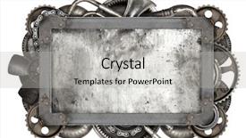  Presentation with old car - Theme consisting of head gear - metal frame and old auto background and a light gray colored foreground