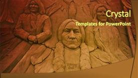  Presentation with sand - Slides enhanced with sand sculpture representing sitting bull background and a tawny brown colored foreground