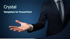  Presentation with skin canceron head - Colorful slides enhanced with head holding something without theme backdrop and a ocean colored foreground