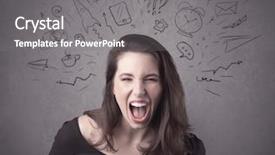  Presentation with social life - Slide deck having  background and a  colored foreground