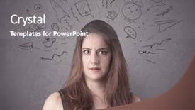  Presentation with social life - Amazing PPT theme having occupied - dark brown haired pretty teenage backdrop and a  colored foreground