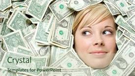  Presentation with mobile money gratuit - Cool new theme with head in money backdrop and a soft green colored foreground