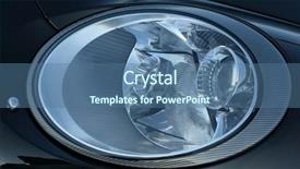  Presentation with sports car - Presentation theme enhanced with head lights on a porsche background and a ocean colored foreground