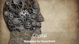  Presentation with activity - Audience pleasing presentation consisting of head made from gears backdrop and a coral colored foreground