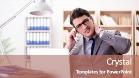  Presentation with sound pain - Slide set featuring head neck injury management - businessman feeling pain background and a coral colored foreground