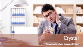  Presentation with premature sick baby - Slides with head neck injury management - sick businessman in the office background and a coral colored foreground