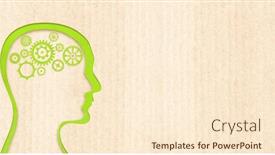  Presentation with eco paper - Presentation theme enhanced with head-of-a-man background and a cream colored foreground