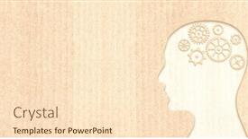  Presentation with eco paper - PPT layouts consisting of head-of-a-man and a lemonade colored foreground