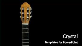  Presentation with head and neck anatomy - Presentation theme with head of an acoustic guitar background and a black colored foreground