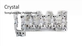  Presentation with cylinder head - Amazing presentation having head of cylinder block backdrop and a white colored foreground